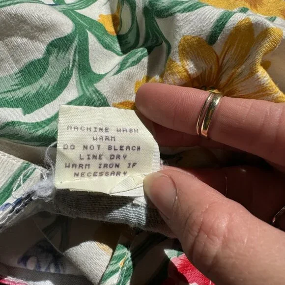 Vintage Floral Halter Sundress Size 4 Petite - Picture 7 of 9